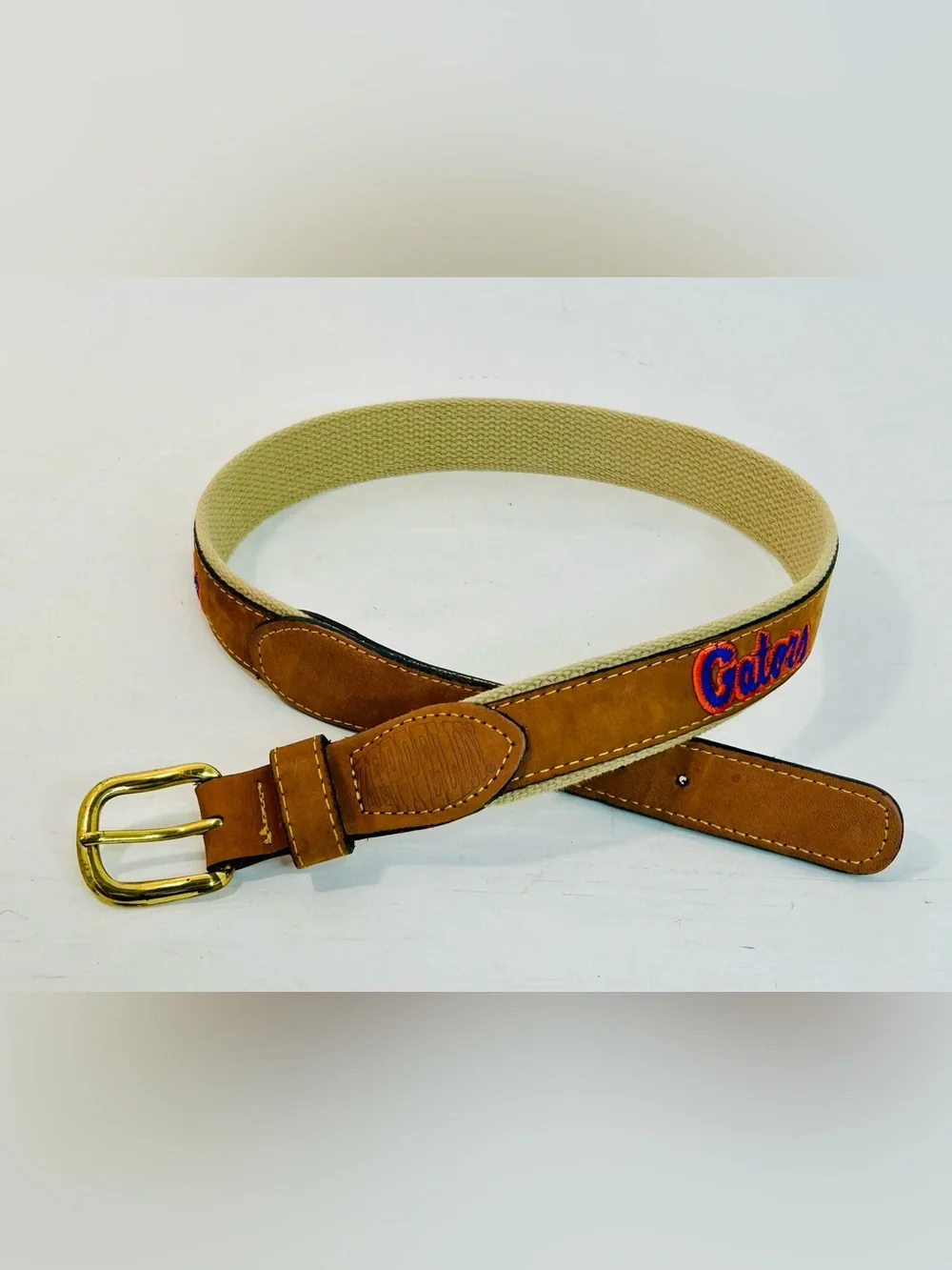Zep-Pro Florida Gators Brown Leather Embroidered Logo Belt size 28